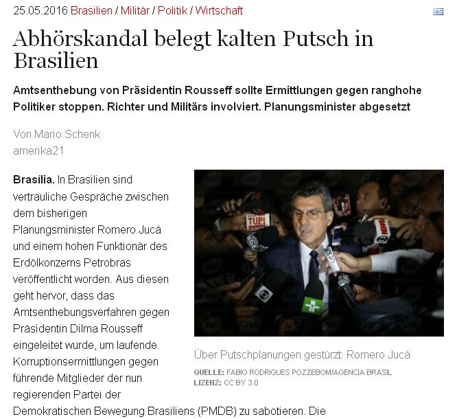 amerika21.de vom 25. Mai 2016